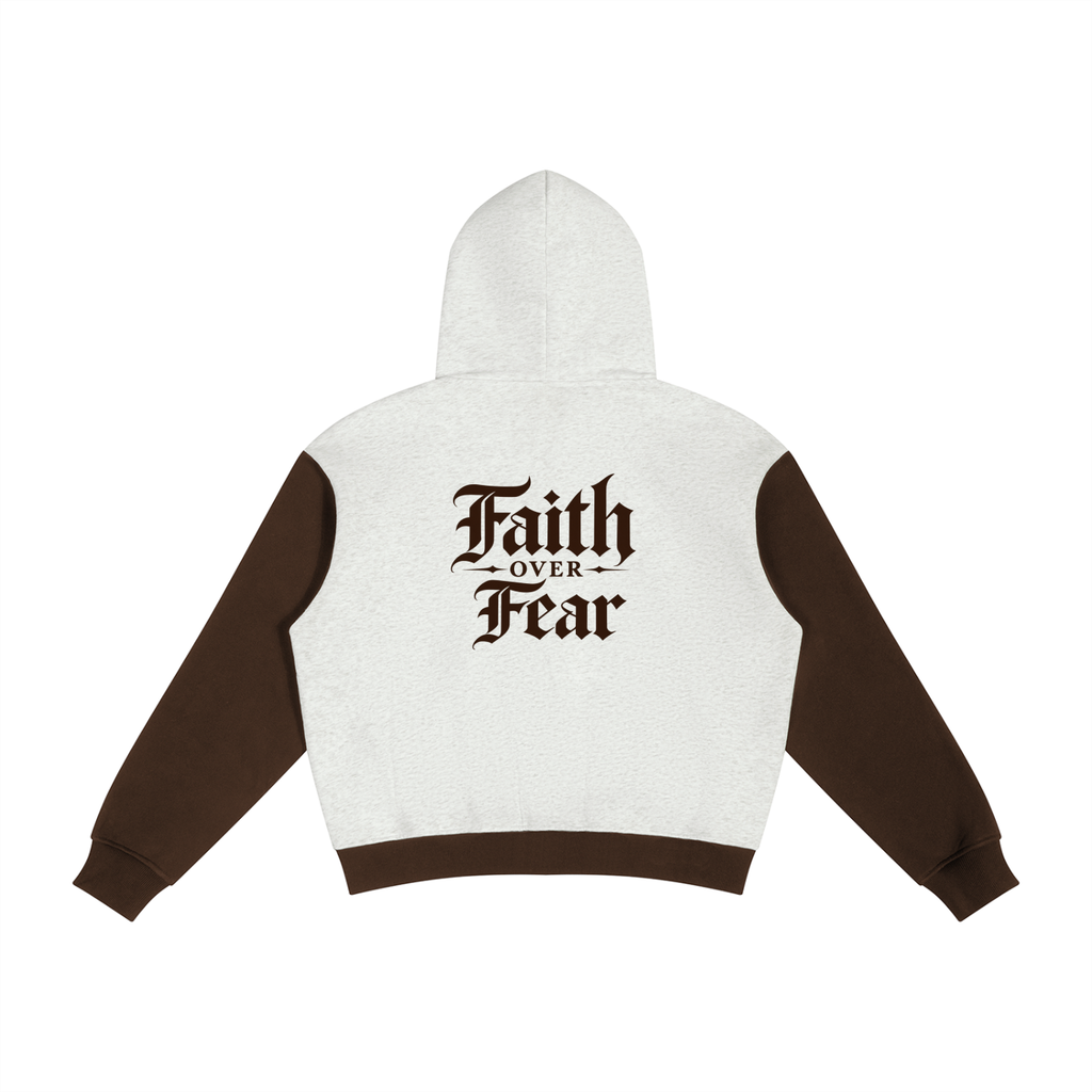 Unisex Color Block Fleece Full Zip Hoodie